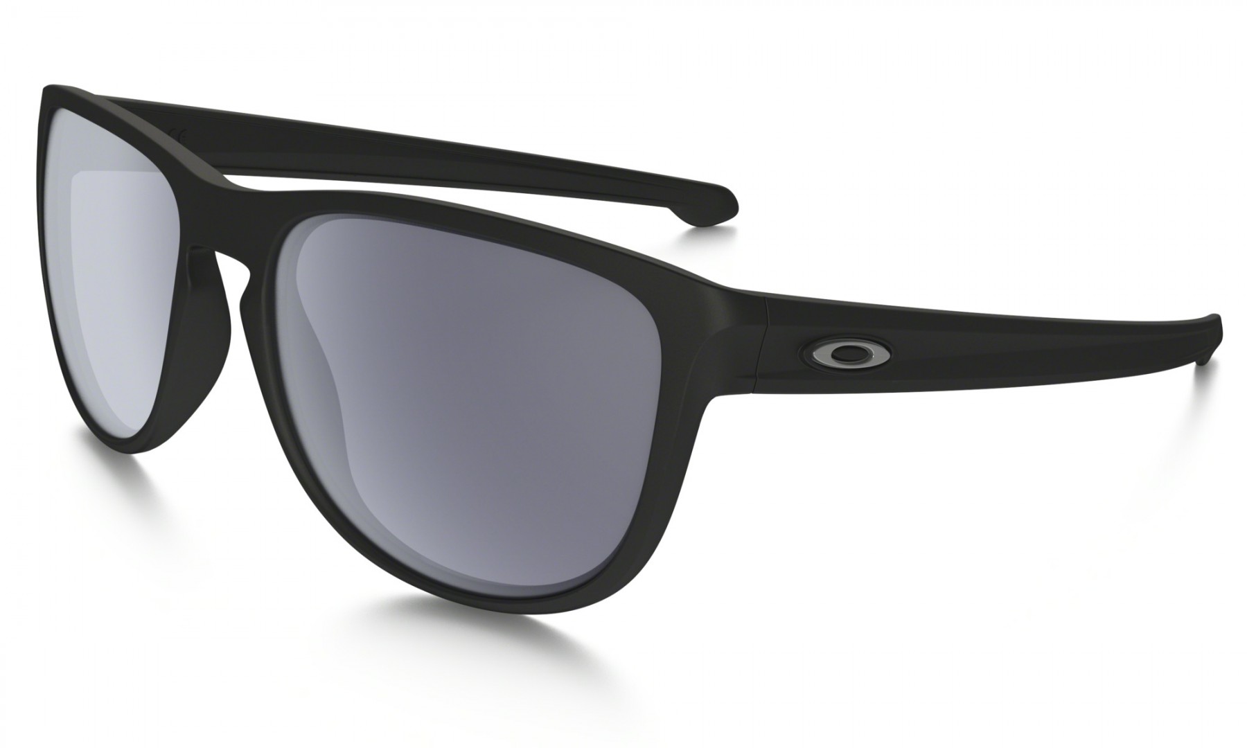 oakley sliver round polished black sunglasses