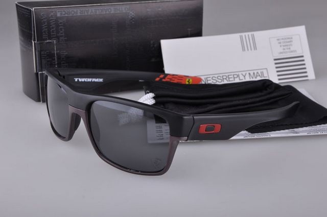 Cheap Oakley TwoFace Ferrari Sunglasses Black Bronze Frame Grey 